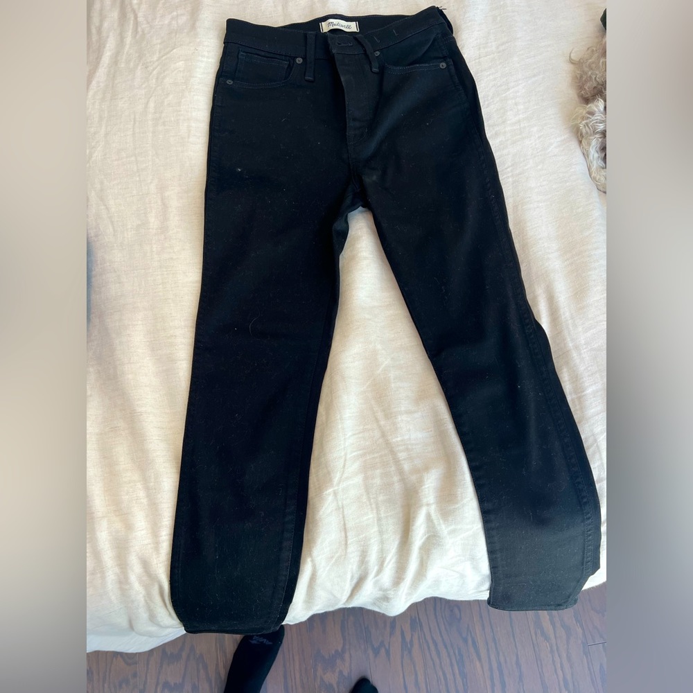 Madewell black 10” High rise skinny jeans